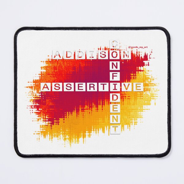 Item preview, Addison, Confident and Assertive Crossword. designed and sold by words-my-art.