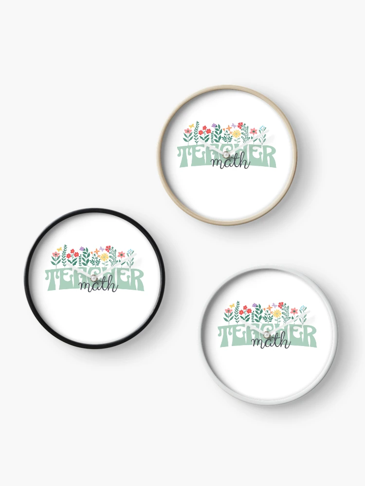 Thumbnail 3 of 4, Clock, Math Teacher designed and sold by Croneandquill.