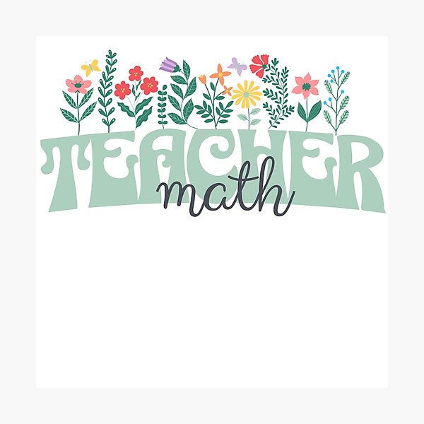 Item preview, Math Teacher designed and sold by Croneandquill.