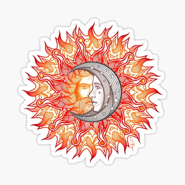 RDV du Soleil et de la Lune (Jaune) Sticker