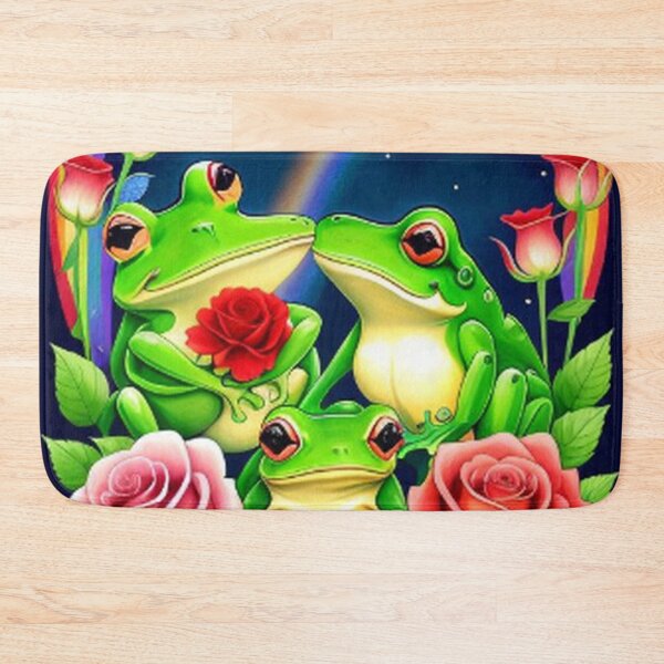 Item preview, Cute Frogs Flowers and Rainbows designed and sold by TheDarkWardrobe.
