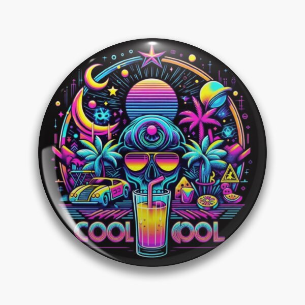 Item preview, "Cosmic Skull Sip: Neon Trippy Design" designed and sold by DarkSideArtz.
