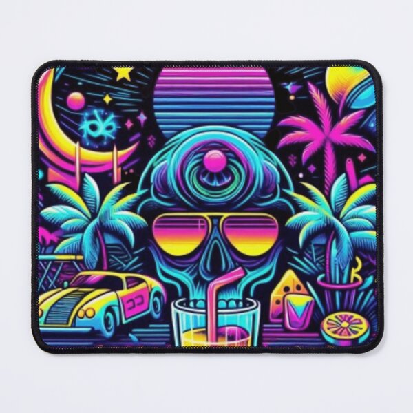 Item preview, "Cosmic Skull Sip: Neon Trippy Design" designed and sold by DarkSideArtz.