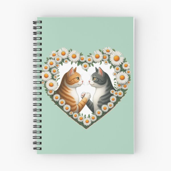 Aperçu de l'œuvre Fleurs Marguerite Chatons Rayés Amour Coeur Dessin Illustration Chats Étant Bros créée et vendue par CoffeeIsATrip.