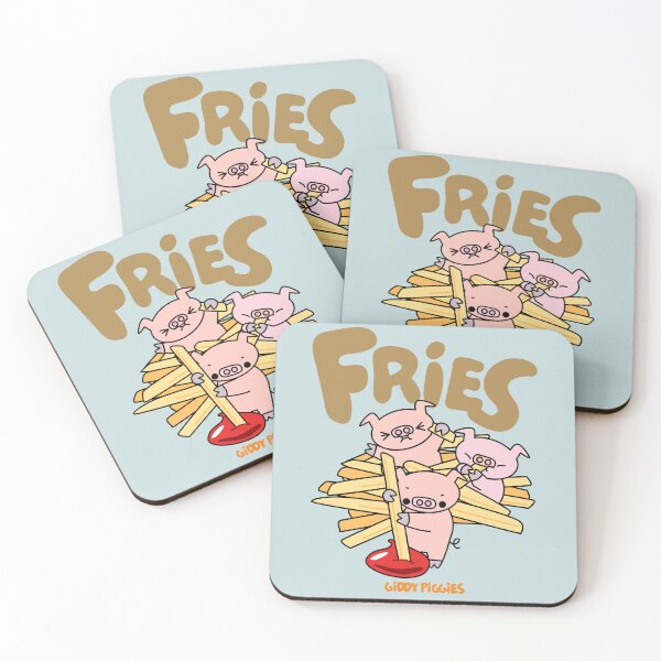 Item preview, Giddy Piggies Loves French Fries  designed and sold by Giddy Piggies.