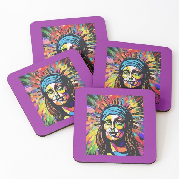 Item preview, "Neon Nights: The Rave Party Girl" designed and sold by Artisticanvas.