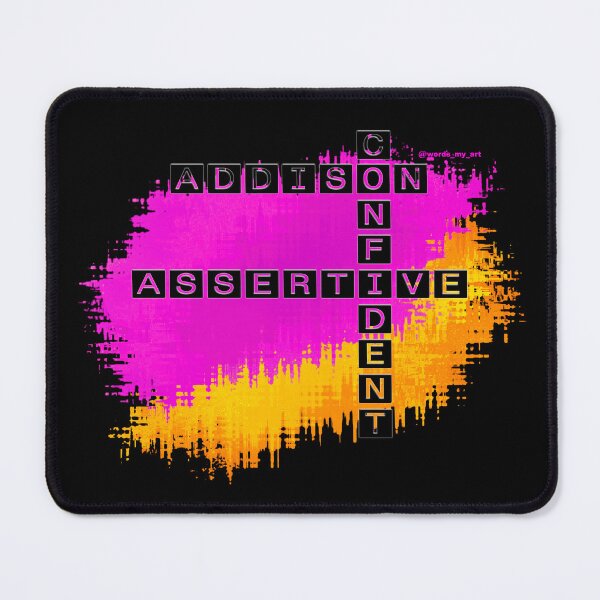 Item preview, Addison, Confident and Assertive Crossword. designed and sold by words-my-art.