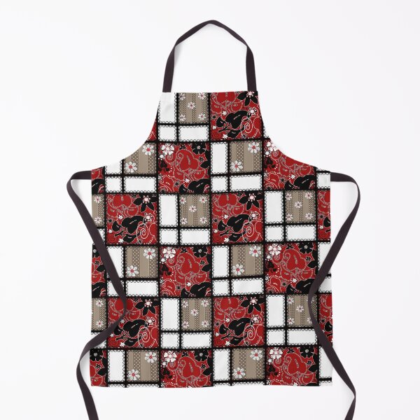 Item preview, Diseños gráficos de patchwork de textura transparente en rojo, negro sobre un fondo blanco designed and sold by fuzzyfox.