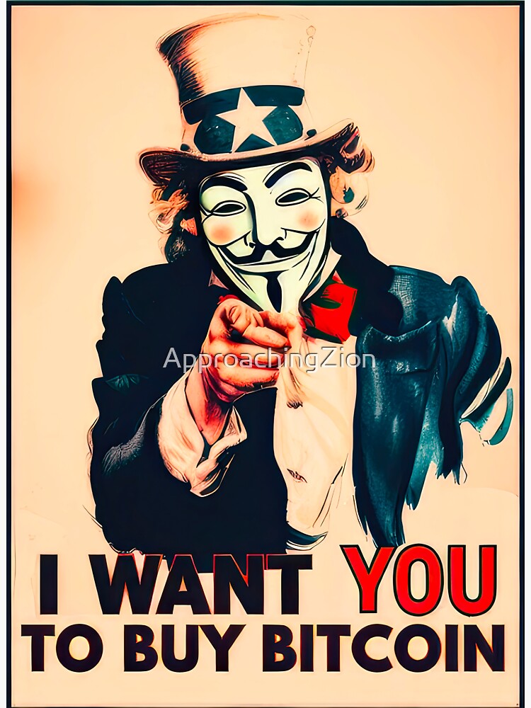 Bitcoin Uncle Sam I want you to buy bitcoin Sticker