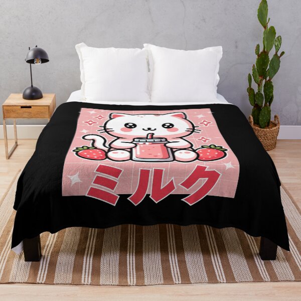 Item preview, Kawaii cat Drinking Strawberry Milk designed and sold by InfiniteZone1.
