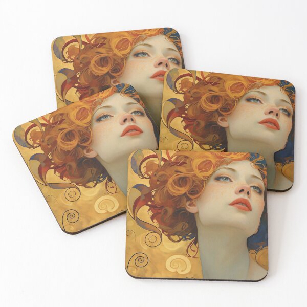 Item preview, Modern Art Noveau Inspired Beauty designed and sold by AM-Fine-Designs.