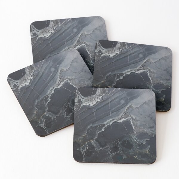 Item preview, Abstract Art Agate Stone Black Dark Grey Design designed and sold by fluffstuffgifts.