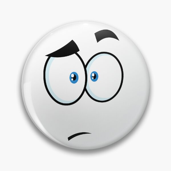 Item preview, Astonished cartoon funny face with panic expression designed and sold by ArtelPrints.