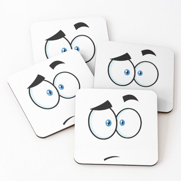 Item preview, Astonished cartoon funny face with panic expression designed and sold by ArtelPrints.