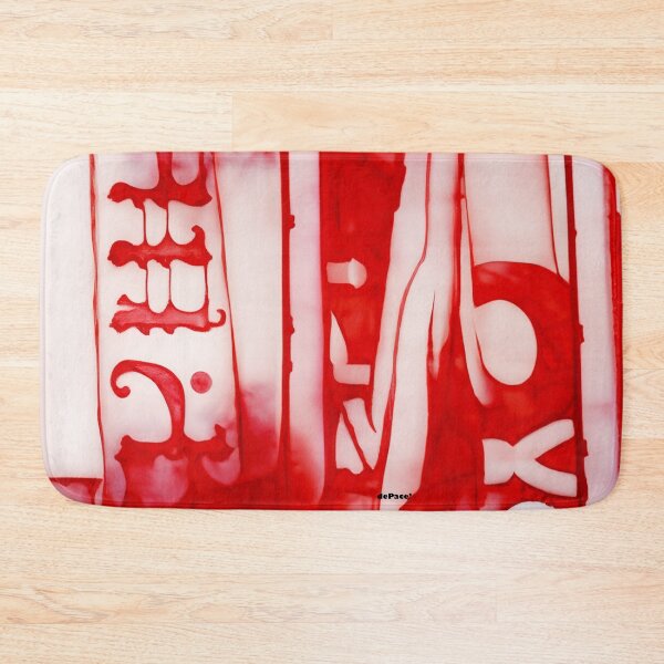 Item preview, red and white rolled ink texture - dePace' designed and sold by mrpropcake.
