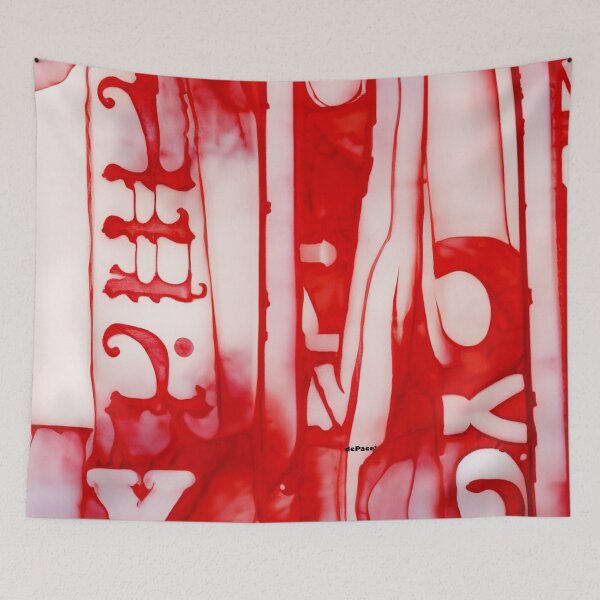 Item preview, red and white rolled ink texture - dePace' designed and sold by mrpropcake.
