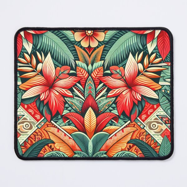 Item preview, Hawaiian Floral Bohemian Retro Vintage Pattern designed and sold by HippieFarms11.