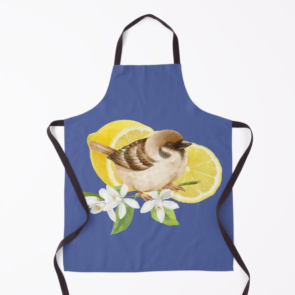 Item preview, Watercolor sparrow with lemon designed and sold by watercolorpic.