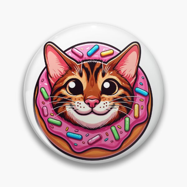 Item preview, Bengal Cat Cute Bengal Kitten Kawaii Bengal Donut Art  designed and sold by Elarex.