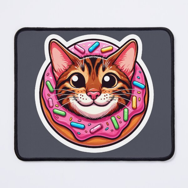 Item preview, Bengal Cat Cute Bengal Kitten Kawaii Bengal Donut Art  designed and sold by Elarex.