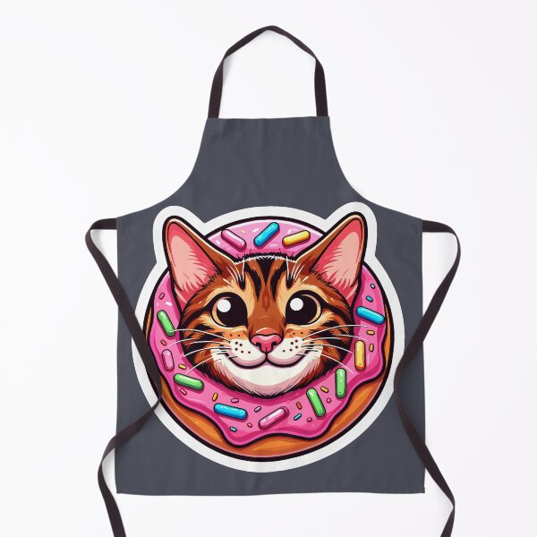Item preview, Bengal Cat Cute Bengal Kitten Kawaii Bengal Donut Art designed and sold by Elarex.