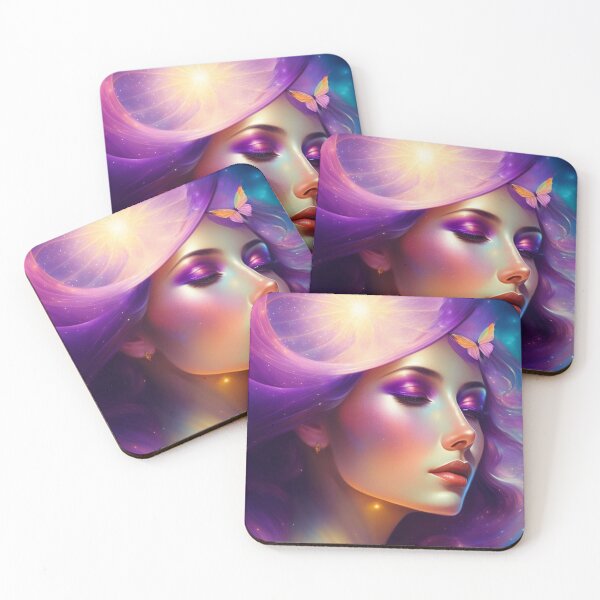 Item preview, Muse - Retired Cover Art - Purple Celestial Woman - Galaxy Painting designed and sold by AmberRoseWrites.