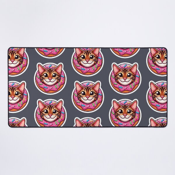 Item preview, Bengal Cat Cute Bengal Kitten Kawaii Bengal Donut Art designed and sold by Elarex.