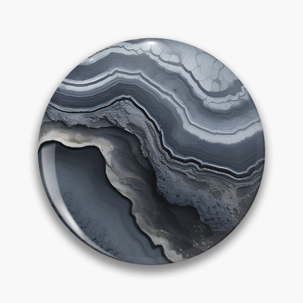 Item preview, Abstract Art Agate Stone Black Dark Grey Design designed and sold by fluffstuffgifts.