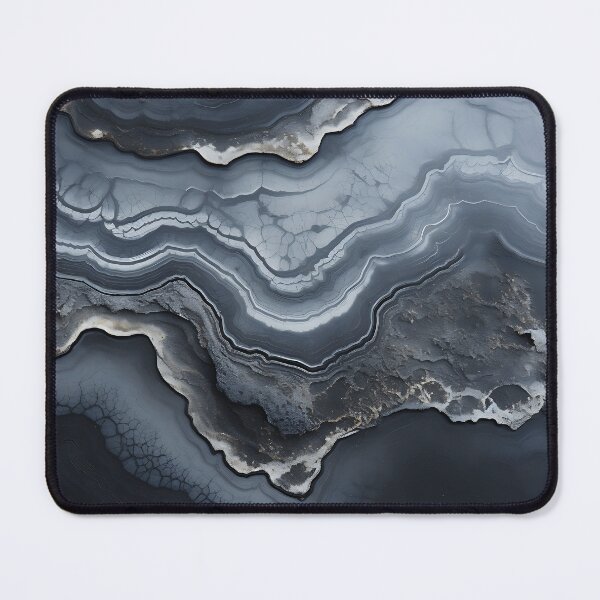 Item preview, Abstract Art Agate Stone Black Dark Grey Design designed and sold by fluffstuffgifts.
