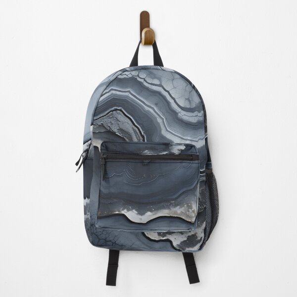 Item preview, Abstract Art Agate Stone Black Dark Grey Design designed and sold by fluffstuffgifts.