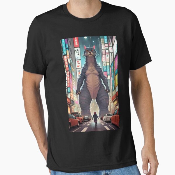 Vista previa del artículo con la obra «catzilla vintage», diseñado y vendido por freakystickey.