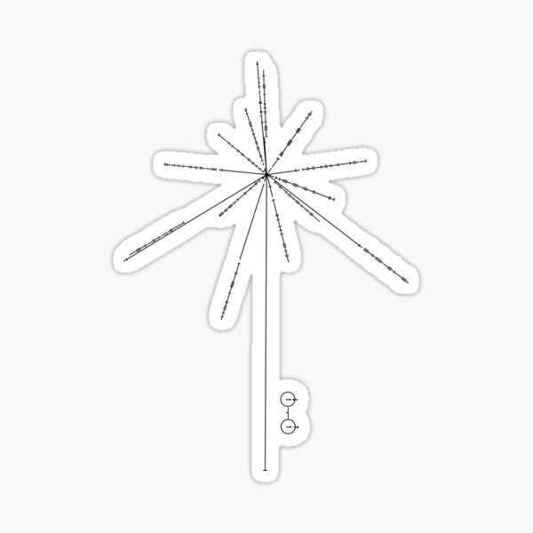 Item preview, Voyager Pioneer Plaque Pulsar Map designed and sold by elo.
