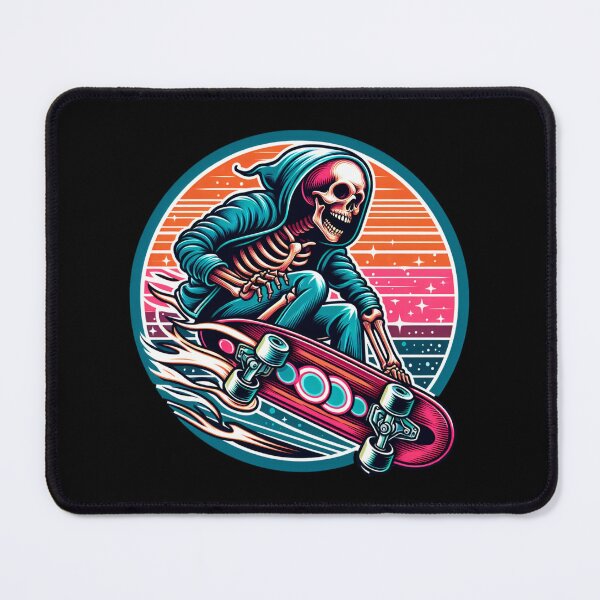 Item preview, Skeleton in a hoodie skate boarding   designed and sold by Maria Pit.