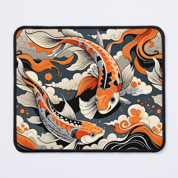 Item preview, Mastering Monochrome: Exquisite Koi Fish Ink Patterns in Sumi-e Style designed and sold by Rosa Elena Albornoz Mendez.