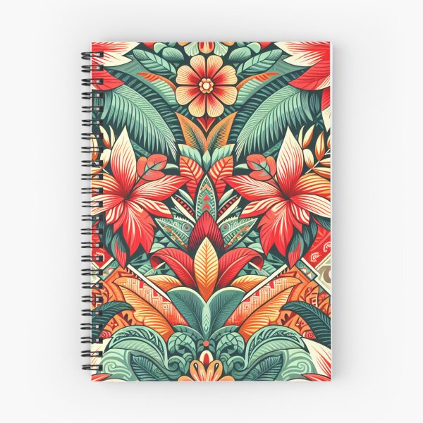 Item preview, Hawaiian Floral Bohemian Retro Vintage Pattern designed and sold by HippieFarms11.