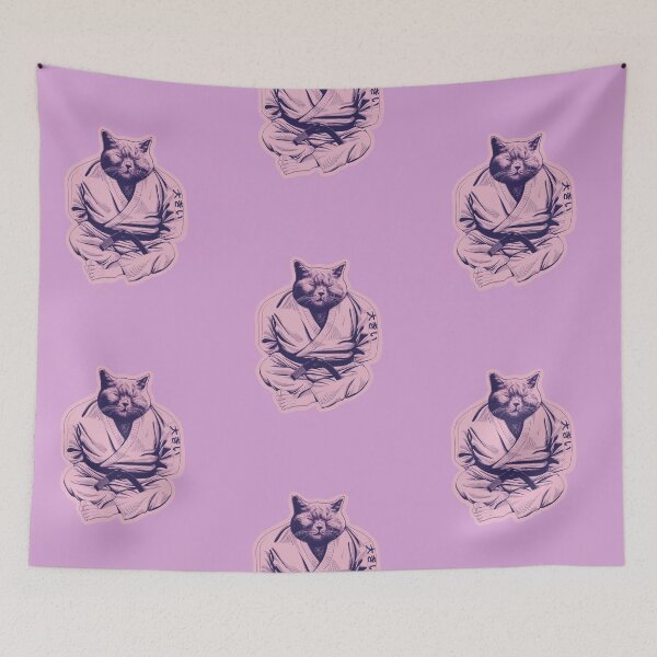 Item preview, Cat Sensei - Buddha cat - sleepy cat designed and sold by undersideland.