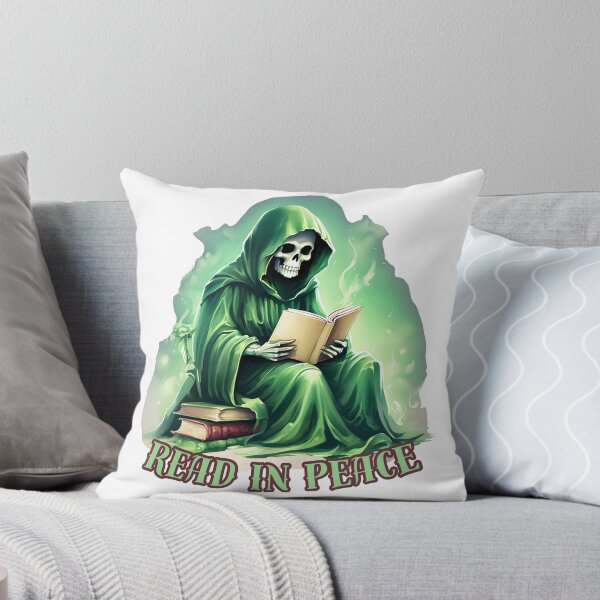 Item preview, Read in Peace Grim Reaper designed and sold by IndieBookCove.