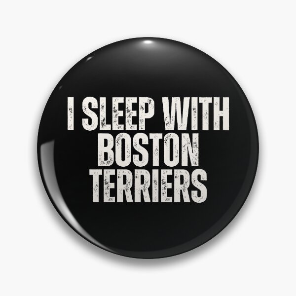 Artikelvorschau, I Sleep With Boston Terriers Dog Dad Design Cream White entworfen und verkauft von shopfashionnerd.