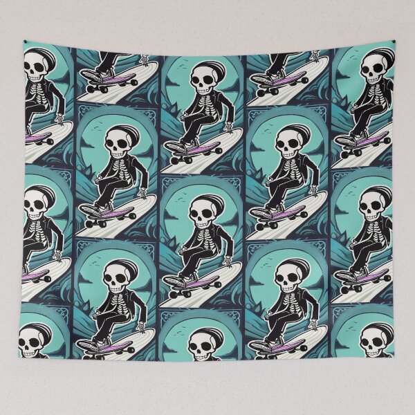 Item preview, Skeleton Skate Boarding designed and sold by TheDarkWardrobe.