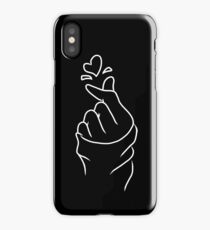Cute Heart~ White on Black iPhone Case