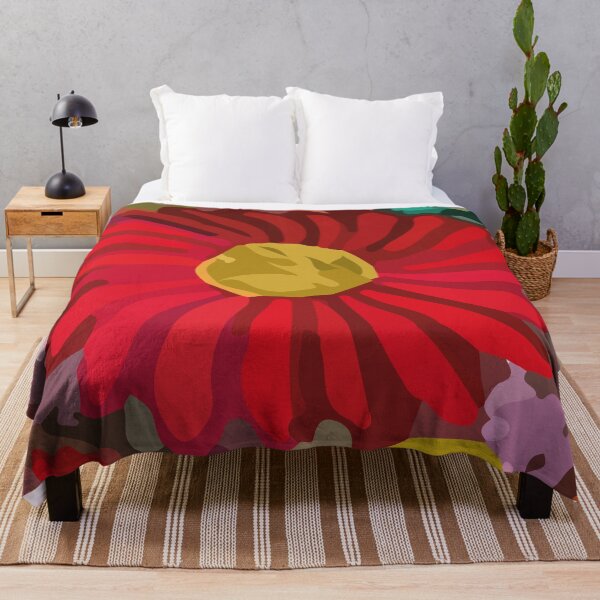 Item preview, Red flower embroidery mexican folk art maximalist decoration designed and sold by T-Mex.