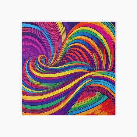 Mod Swirl Retro Abstract 60s 70s 80s Pattern Blue Orange