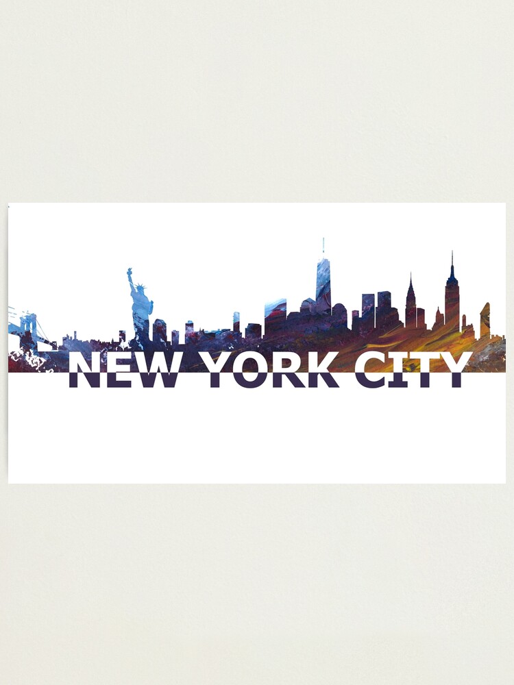 New York City Manhattan Skyline Silhouette Photographic Print By Artshop77 Redbubble