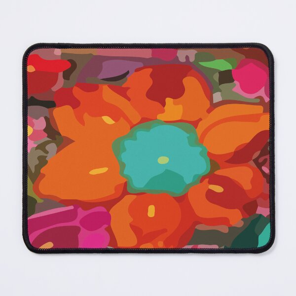 Item preview, Boho chic style embroidery flower orange maximalist decor designed and sold by T-Mex.