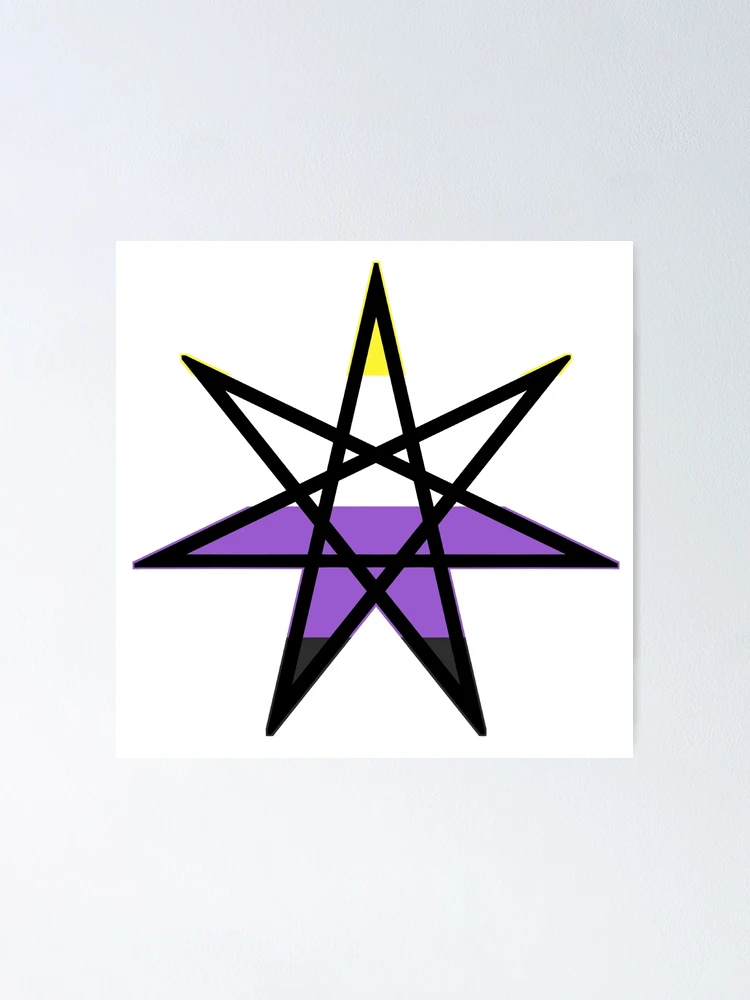 Thumbnail 1 of 3, Poster, Nonbinary Kin Symbol designed and sold by InternetBrained.