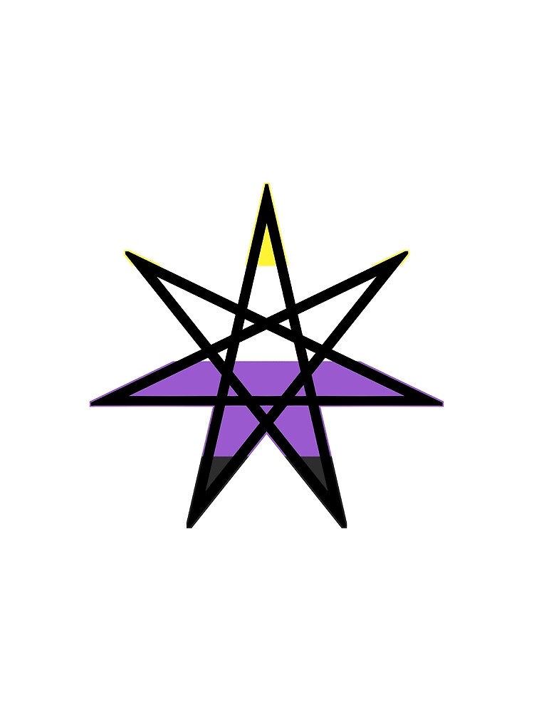 Thumbnail 3 of 3, Scarf, Nonbinary Kin Symbol designed and sold by InternetBrained.