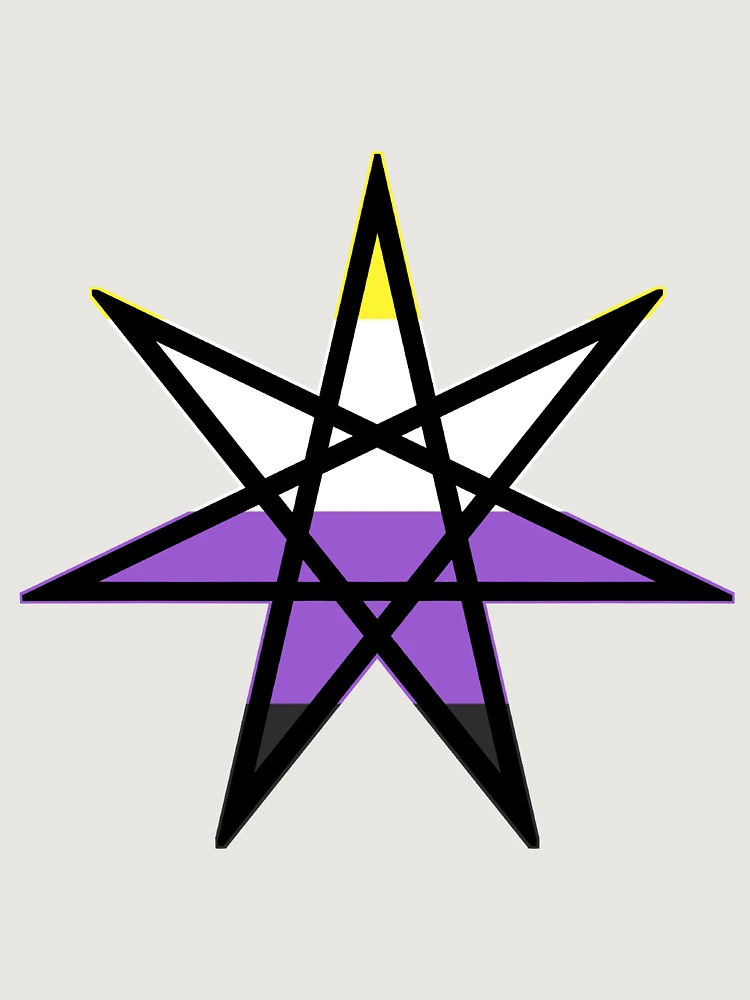 Thumbnail 6 of 6, Premium Oversized Hoodie, Nonbinary Kin Symbol designed and sold by InternetBrained.