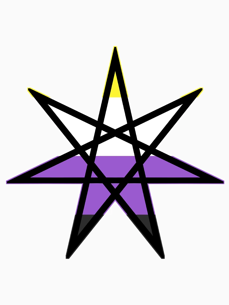 Thumbnail 6 of 6, Pullover Hoodie, Nonbinary Kin Symbol designed and sold by InternetBrained.