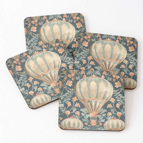 Item preview, Hot Air Balloons - Vintage Art Nouveau designed and sold by HausKatz.