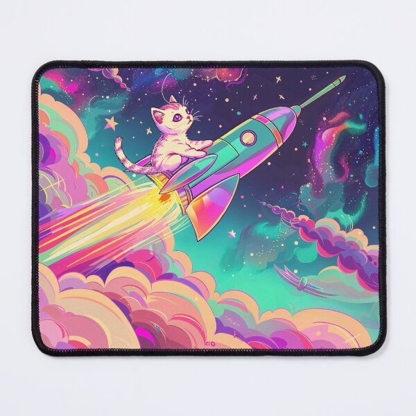 Item preview, Stellar Whiskers Rocket Ride designed and sold by ArtGentle.